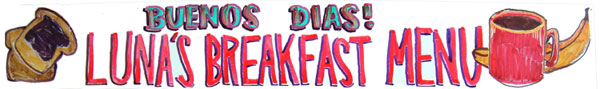 Luna's Breakfast Menu